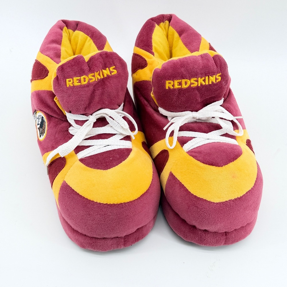 Forever Collectibles Washington Redskins Plush Sneaker Slippers XL Burgundy Gold